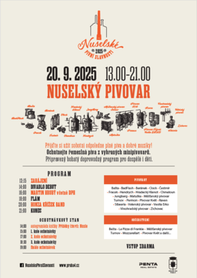 Nuselské pivní slavnosti se 20. září vrátí na původní místo, do Nuselského pivovaru